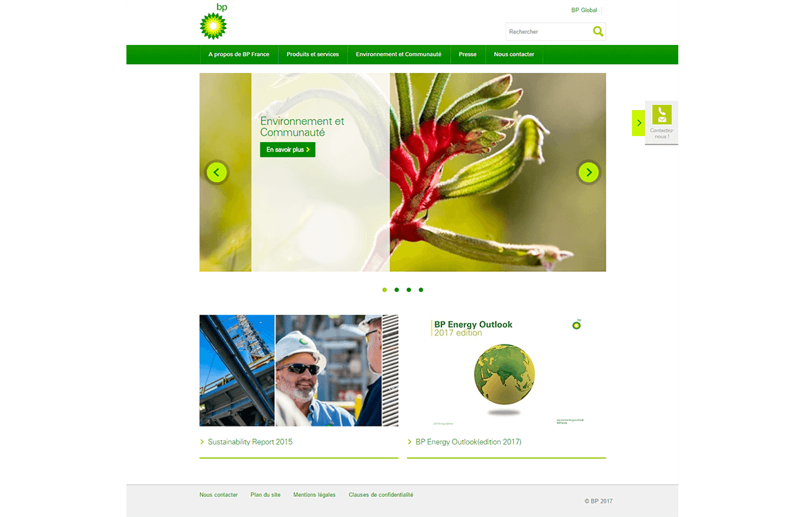 Site web BP